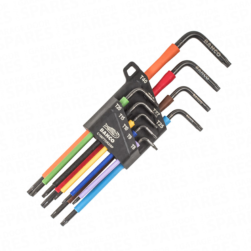 Bahco 9 Piece Long Torx Key Set (T8–T40)
