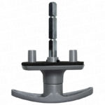 Bonsack `T` Locking Handle – Silver