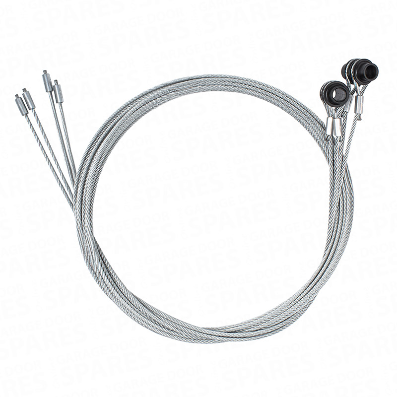 A pair of genuine Hormann sectional garage door cables for Z tracks.