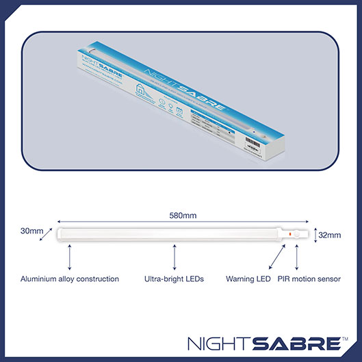 Night Sabre LED security light dimensions